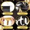 Class of 2026 Graduation Decorations Mega Bundle - Black & Gold Congrats Grad Party Set - Includes Fabric Backdrop, Porch Signs, Pennants, Waterproof Tablecloth & Confetti Balloons - Premium High School & College Supplies